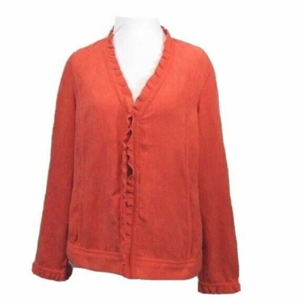 Chico's Orange Light Weight Spring Jacket 1 S